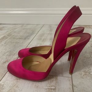 Louboutin Pink Round Toe Heels Pumps 41